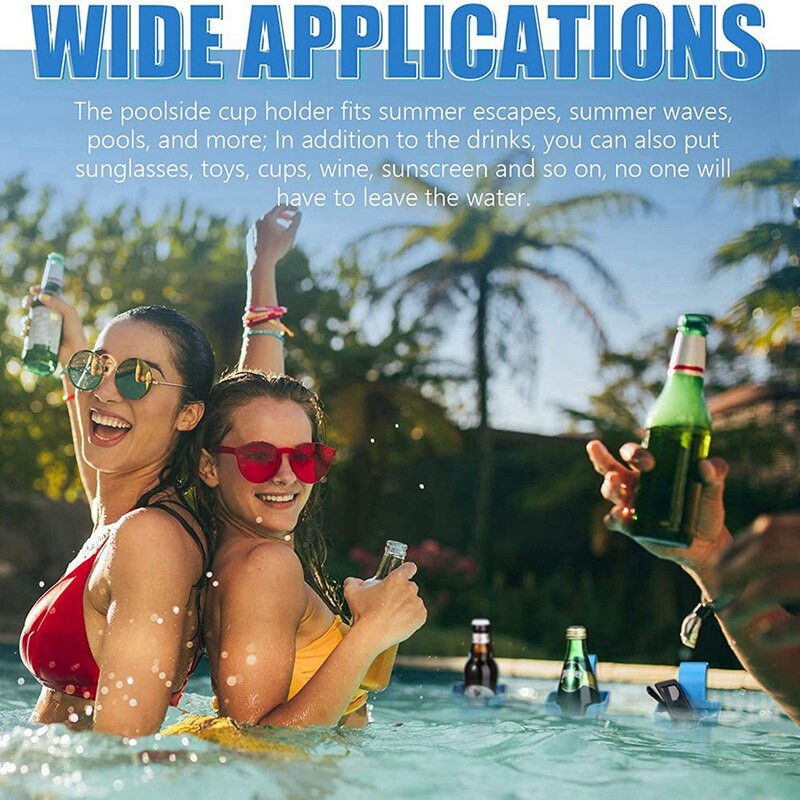 Puodelių laikiklis prie baseino, skirtas daugumai antžeminių baseinų, neišsiliejančių gėrimų alaus lentynos, skirtos prie baseino