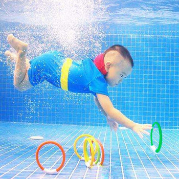 8 бр. Пръстени за гмуркане за подводен плувен басейн, гмуркане, хвърляне на торпедо Бандити Играчки за деца Подаръчен комплект. Обучаващи играчки за гмуркане за обучение