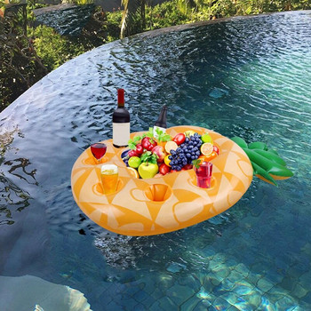 Φουσκωτό φλοτέρ ποτών ανανά, Μεγάλης χωρητικότητας Πισίνα Cooler Drink Holder Floating Beverage Salad Fruit Bar Serving