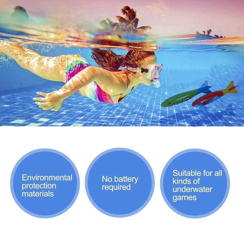 Potápačské hračky, podvodná hračka do bazéna, potápačské krúžky a palice, torpéda, vodná tráva, darček na potápačský tréning pre deti (P
