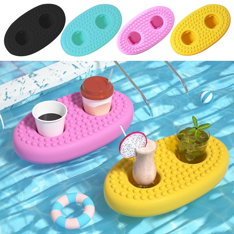 Baseinas plaukiojantis gėrimų laikiklis gėrimų alaus vyno puodelio padėklas