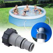 1 db 1,5/2,5" medencecsere tömlőadapter menetes szivattyúhoz gallérral medenceszivattyú cserealkatrészek dugattyús szelep leeresztő adapter