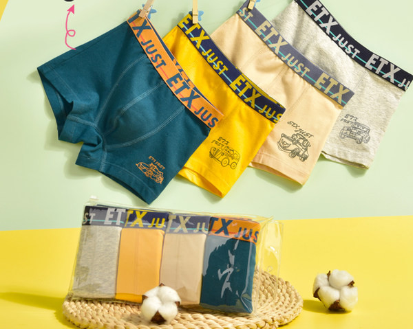 Vaikiški apatiniai berniukams, bokserių tipas kitokiu raštu