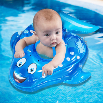 Плувка за басейн за бебета със сенник Сладък тренажор за плуване със сенник Дизайн Карикатура Тренажор за плуване Водни играчки за бебета Малки деца
