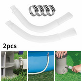 Piese etanșe pentru furtun de piscină Înlocuire pompă de țeavă + set de cleme 1,5 m/59 inch Instrumente de înot 32 mm nou-nouț de înaltă calitate