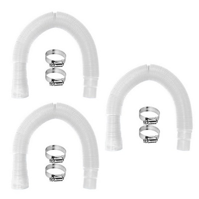 Piese etanșe pentru furtun de piscină Înlocuire pompă de țeavă + set de cleme 1,5 m/59 inch Instrumente de înot 32 mm nou-nouț de înaltă calitate