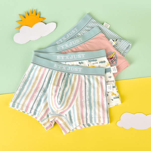 Vaikiškas bokserio apatinių komplektas su skirtingais raštais berniukams