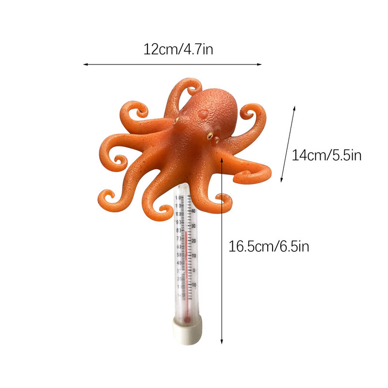 Plávajúci bazénový teplomer | Bazénový teplomer v tvare žaby, ľahko čitateľný na teplotu vody | pre vonkajšie aj vnútorné bazény