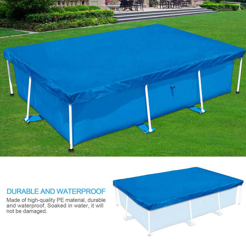 Odolný kryt na bazén 450x220 cm, obdĺžnikový, vodotesný, ochranný rám bazéna pre detský bazén s loptičkami, rodinný bazén