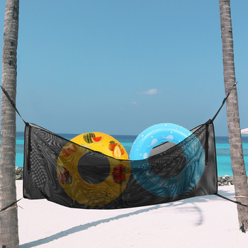 Πλοωτή πισίνας Δίχτυ αποθήκευσης Γάντζος Διχτυωτό Θήκη πισίνας Μεγάλη κρεμαστή τσάντα δίχτυ Αξεσουάρ πισίνας Ατζέντα παιχνιδιών για φουσκωτά Πισίνα