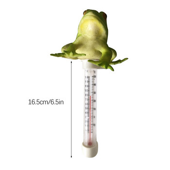 Термометър за басейн с форма на жаба Термометър за басейн Лесно разчитане за температурата на водата Термометър за езерце Спа Аксесоари за гореща вана Диви