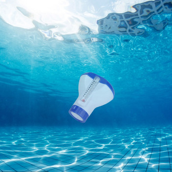 1,5\' плаващ дозатор за хлор за плувен басейн с термометър, автоматична апликаторна помпа за дезинфекция Аксесоари за плувен басейн