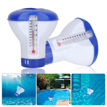 1,5\' плаващ дозатор за хлор за плувен басейн с термометър, автоматична апликаторна помпа за дезинфекция Аксесоари за плувен басейн