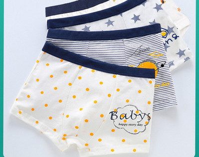Children`s set of three boxers with a different print for boys