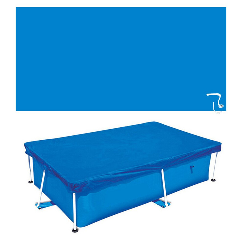 Plaukimo baseino dangtis Stačiakampis lietui atsparus dulkių dangtis PE dangtis Audinio kilimėlio rėmas baseino brezento apsauga šilumos izoliacinė plėvelė