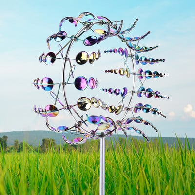 Unique Magical Metal Windmill Outdoor Wind Spinners Wind Catchers Collectors Courtyard Patio Lawn Garden Decoration Outdoor