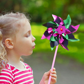 50 ΤΕΜ. Pinwheel Garden Garden Planter Colorful Windmill Stakes Decoracion Παιδικό παιχνίδι Διακόσμηση εξωτερικού χώρου Rainbow Pinwheels Διακόσμηση σπιτιού