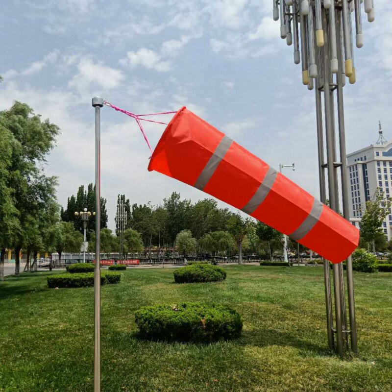 80/100/150cm Vējziepes Weathervane Skrāpējumu necaurlaidīga Vēja necaurlaidīga fluorescējoša Atstarojoša vējzieka laika soma vēja lāpstiņa vēja lāpstiņa vēja tiešais