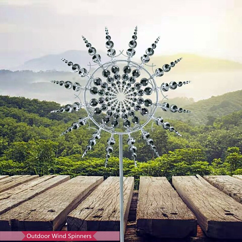 Naujas unikalus ir stebuklingas metalinis vėjo malūnas lauko vėjo suktukai Vėjo gaudyklės Kiemo terasa L Awn sodo puošmena