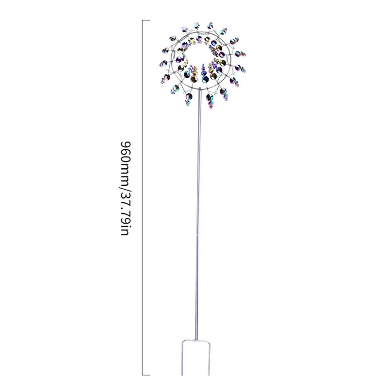 Unikátna magická kovová farebná veterná mlyn záhradná dekorácia vonkajšie veterné rotačné lapače vetra kinetický otočný valec pre záhradu, terasu a trávnik