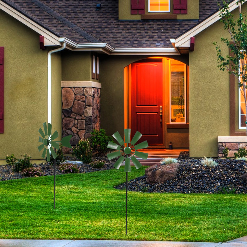 Lauke besisukantis vėjo malūnas sodininkystė kiemas vėjo malūnas sodo amatų ornamentas kaltinis vėjo malūnas sodas žemės kištukas vėjo malūnas