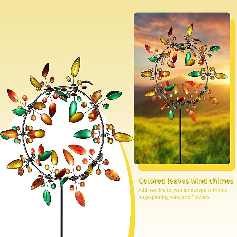 Unikalūs vaivorykštės spalvos metaliniai vėjo malūnai, lauko vėjo suktukai, vėjo kolekcionieriai, kiemo kiemas, vejos sodo dekoravimas, dovanų laivas
