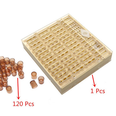 Súprava na odchov včelích kráľovien, krabica 120x, hnedé bunkové poháre, systém pohárov, nástroje na včelárstvo, dodávateľ včelárskych nástrojov