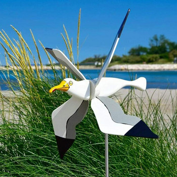 Seagull Garden Decoration Pneumatic Top Flying Bird Series Windmill Wind Grinders For Garden Decorative F8A7