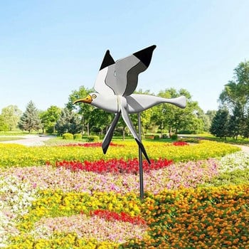 Seagull Garden Decoration Pneumatic Top Flying Bird Series Windmill Wind Grinders For Garden Decorative F8A7