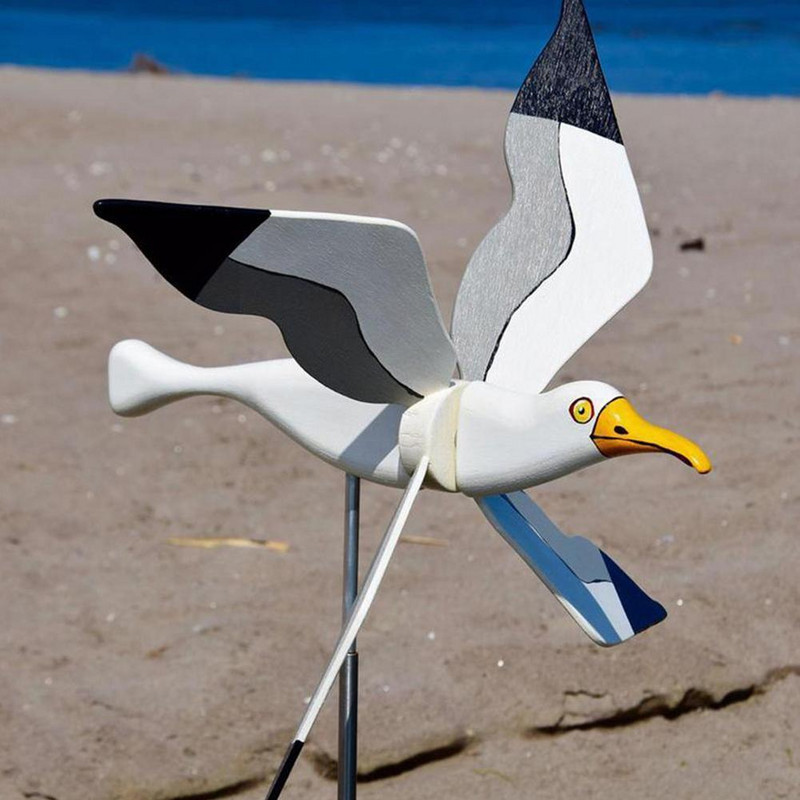 „Seagull Garden Decoration“ pneumatinės viršutinės skraidančių paukščių serijos vėjo malūnų vėjo malūnėlės, skirtos dekoratyviniam sodui F8A7