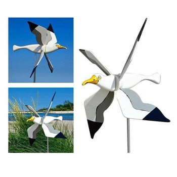 Seagul Garden Decoration Pneumatic Top Flying Bird Series Windmill Wind Grinders Stakes Wind Spinners For Garden Decorative