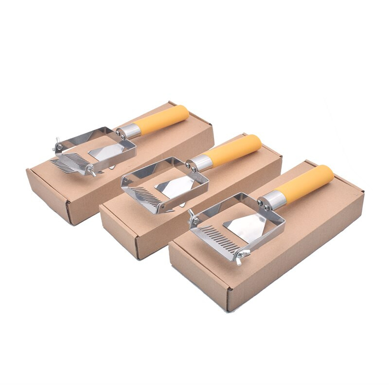 Unelte pentru apicultura Mâner din plastic Oțel inoxidabil Stup de albine Furcă de decapsulare Răzuitoare Lopată Furcă pentru miere Cap dublu reglabil