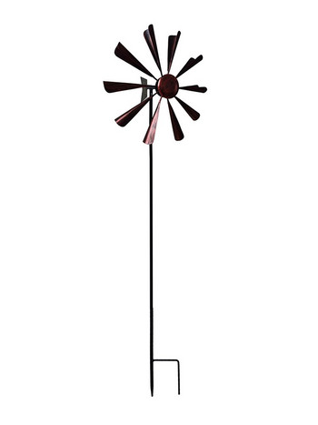 Метална вятърна мелница Арт градински ветропоказатели Дъга Цветно цвете Вятърна мелница Вятърна мелница Пейзажна декорация на морава