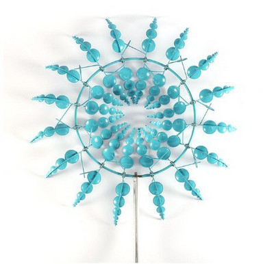 Unikátny magický kovový veterný mlyn, vonkajšie veterné rotačné ...