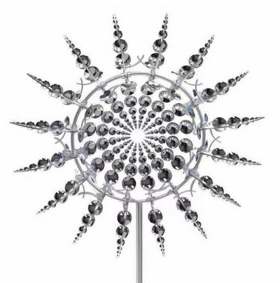 Unikátny magický kovový veterný mlyn, vonkajšie veterné rotačné ...