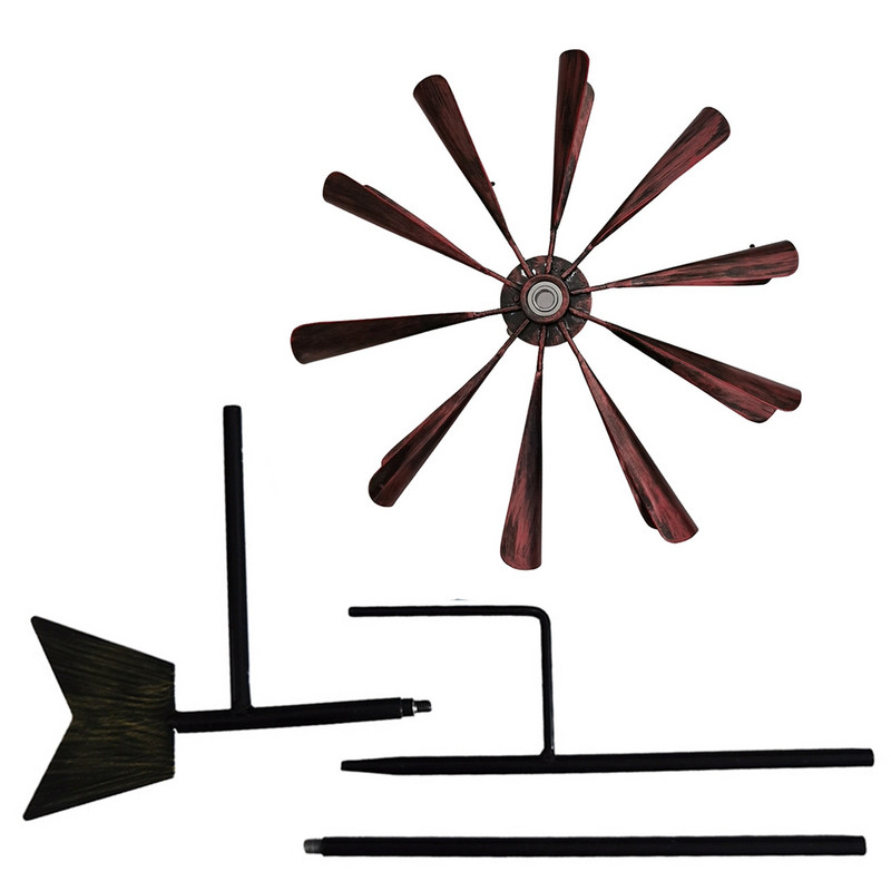 Unikalus geležinis besisukantis metalinis vėjo malūnas vėjo varpelis lauko sodo retro metalo vėjo suktukas vėjo gaudyklė Sodo kiemo kiemo vejos dekoras