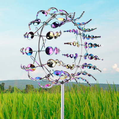 31cm Creative Magical Metal Windmill Garden Wind Spinner Kinetic Metal Wind Spinners for Lawn Garden Διακοσμητικά στοιχήματα