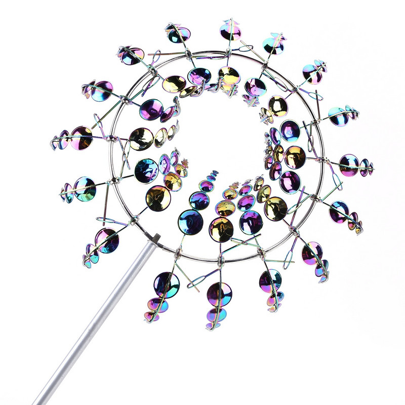 31 cm kūrybinis magiškas metalinis vėjo malūnas sodo vėjo suktukas Kinetinis metalinis vėjo suktukas vejos sodo dekoratyviniams kuoliams