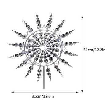 Μοναδικός και μαγικός μεταλλικός ανεμόμυλος 3D Wind Spinners Διακόσμηση κήπου αυλής Αξεσουάρ εξωτερικού χώρου Εσωτερικοί χώροι Ανεμοπαγίδες Συλλέκτες