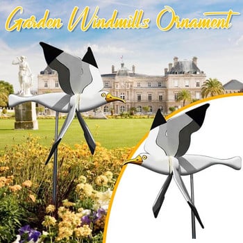 Seagul Garden Decoration Pneumatic Top Flying Bird Series Windmill Wind Grinders For Garden Decorative Stakes Wind Spinners