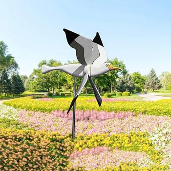 Seagul Garden Decoration Pneumatic Top Flying Bird Series Windmill Wind Grinders For Garden Decorative Stakes Wind Spinners