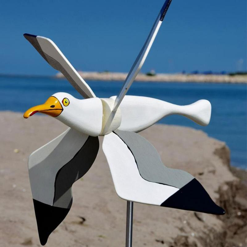 Nauji mieli „Seagul Whirligig“ vėjo malūno papuošalai „Flying Bird“ serijos vėjo malūnėliai, skirti sodo dekoravimui, vėjo suktukai