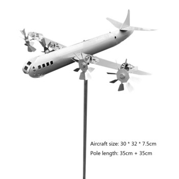 Μεταλλικό αεροπλάνο Ανεμόμυλος Σιδερένιο αεροσκάφος Wind Spinners Χλοοτάπητας Pinwheel Εξωτερική αυλή Διακόσμηση πάρτι Γλυπτό κήπου Διακοσμήσεις