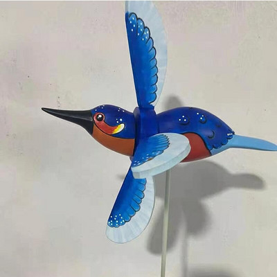 Šiaurės šalių vėjo malūnas Whirly Hummingbird Žuvėdra Sodo vejos apdaila Kiemo ūkio kiemo dekoras Klounas Fėja Stakes Vėjo suktukai
