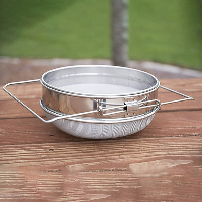 Dvojposchodové sitko na med z nehrdzavejúcej ocele, dvojité sito z nehrdzavejúcej ocele, filter na včelárske vybavenie, odolná usadzovacia nádrž