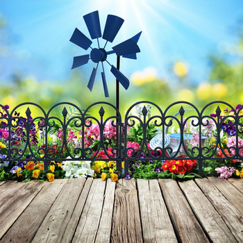 Κήπος Ανεμόμυλος Μοντέρνος Εξωτερικός Σιδερένιος Χλοοτάπητας Windmill Wind Spinner Κατάλληλο για Διακόσμηση γκαζόν στο σπίτι Έργα τέχνης κήπου