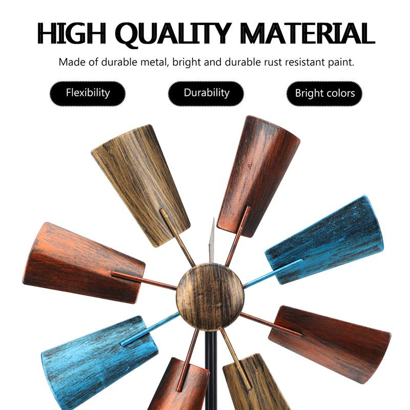 1 ks rotujúca dekorácia veterného mlyna železná ozdoba veterného mlyna záhradná záhrada nádvorie veterník figúrka ozdoba