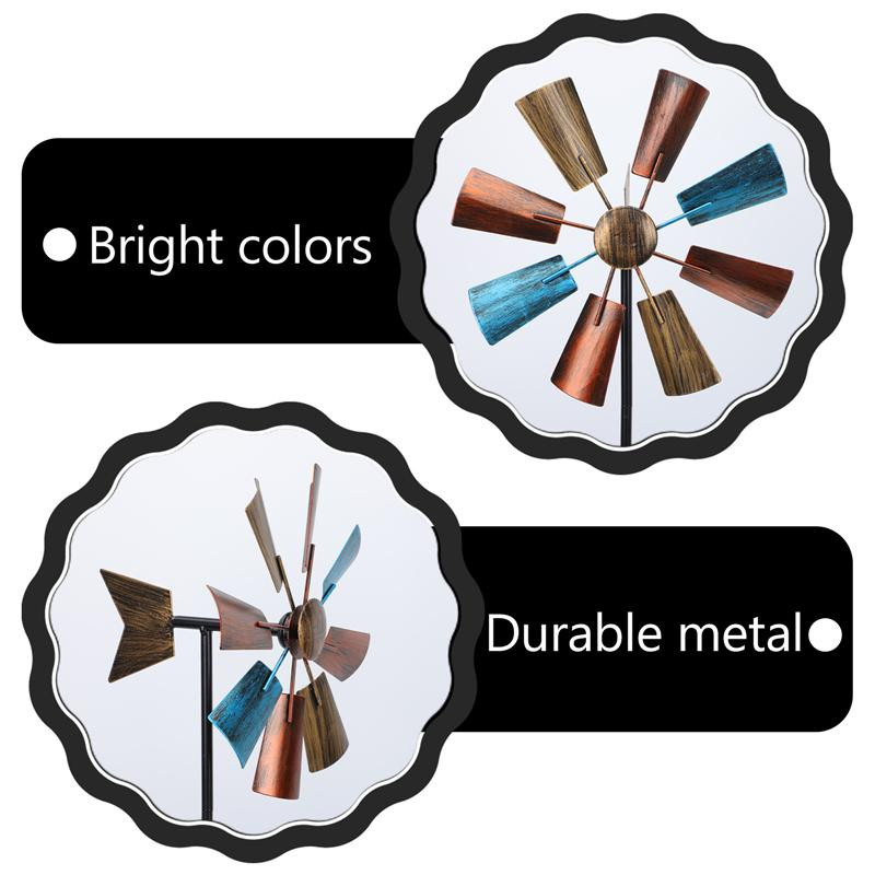 1 ks rotujúca dekorácia veterného mlyna železná ozdoba veterného mlyna záhradná záhrada nádvorie veterník figúrka ozdoba