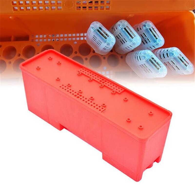 Včelárske potreby, prepravná krabica pre včelie kráľovné s 20 ks klietok pre kráľovné, vybavenie na odchov kráľovných, inkubátor pre kráľovné bunky