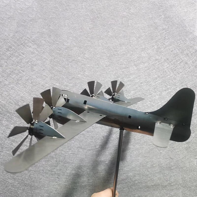 Superfortress Model Veterná rotácia Domáca dekorácia Lietadlo Zvonkohry Kovový veterný mlyn Nádvorie Umenie Remeslo Záhradná dekorácia Vonkajšia